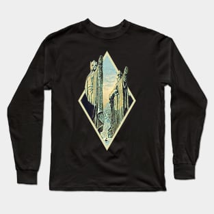 Kings by the River - Digital Art - Diamond Frame - Black - Fantasy Long Sleeve T-Shirt